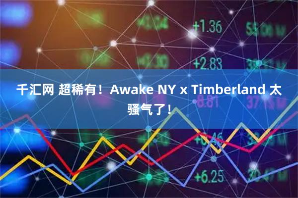 千汇网 超稀有！Awake NY x Timberland 太骚气了！